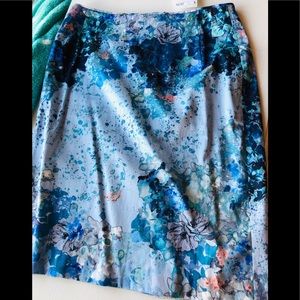 Blue printed skirt